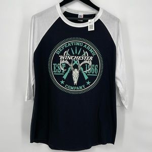 Winchester Official Deer Skull &‎ Hunting Riffle Long Sleeve Men's T-Shirt L